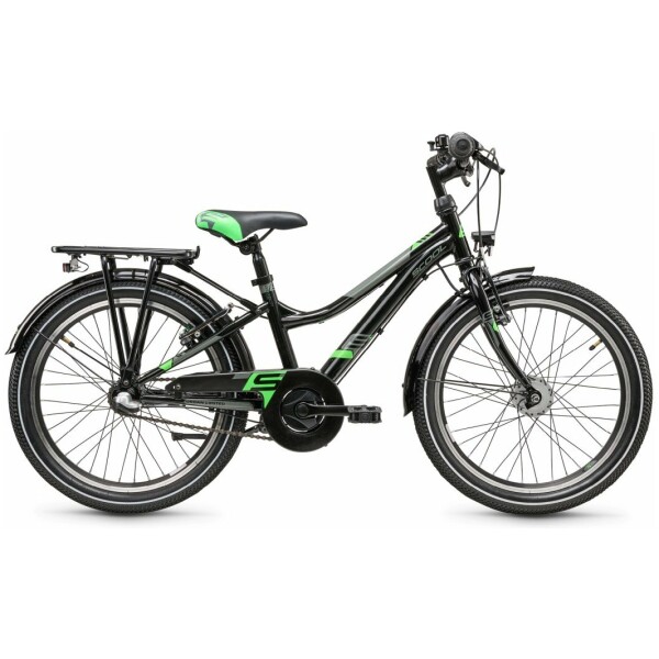 Scool Wave steel ltd 20 3-Speed Black/Neon Green Jongens