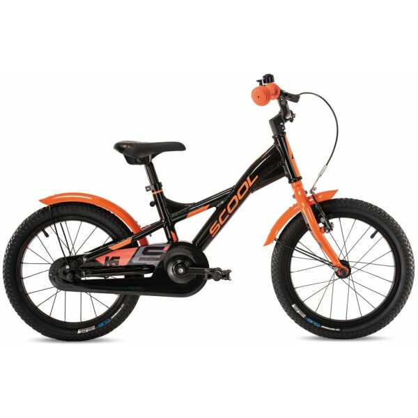 Scool XXlite 16-1 1-speed terugtraprem Black/Orange Jongens