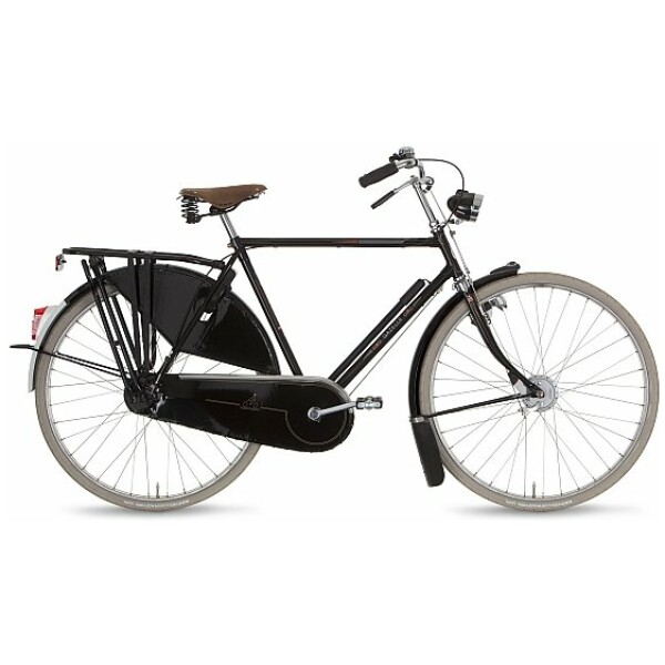 Gazelle Tour Populair Black Glans Heren