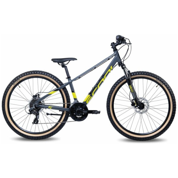 Scool Xroc Disc Inch 24-Speed RH45 Dark Grey/Lime Jongens