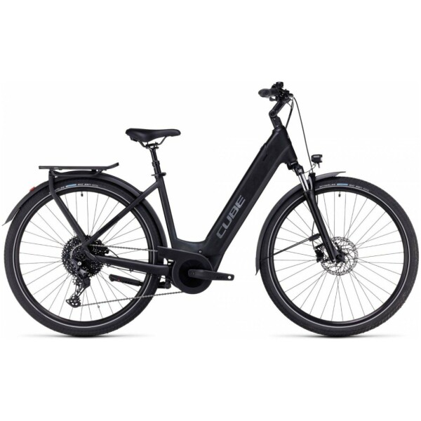 Cube TOURING HYBRID PRO 625 Black/metal Dames