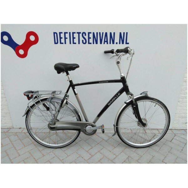 Gazelle Chamonix C8 Zwart/zilver Heren