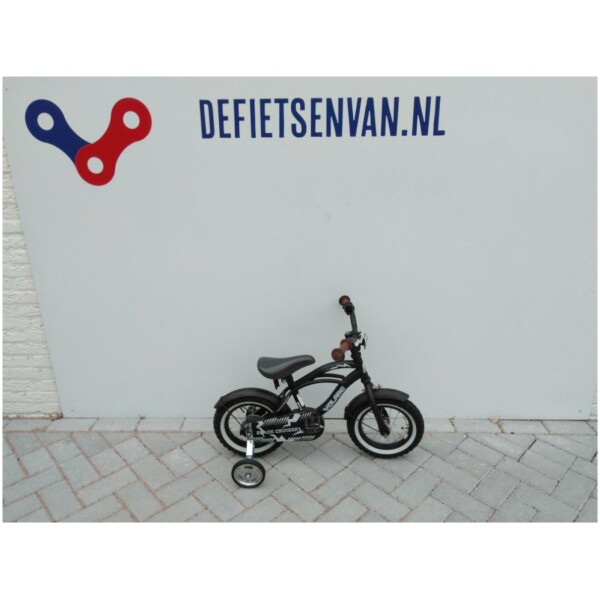 Volare Black Cruiser Kinderfiets - Jongens - 12 inch - Zw Black Mat Jongens