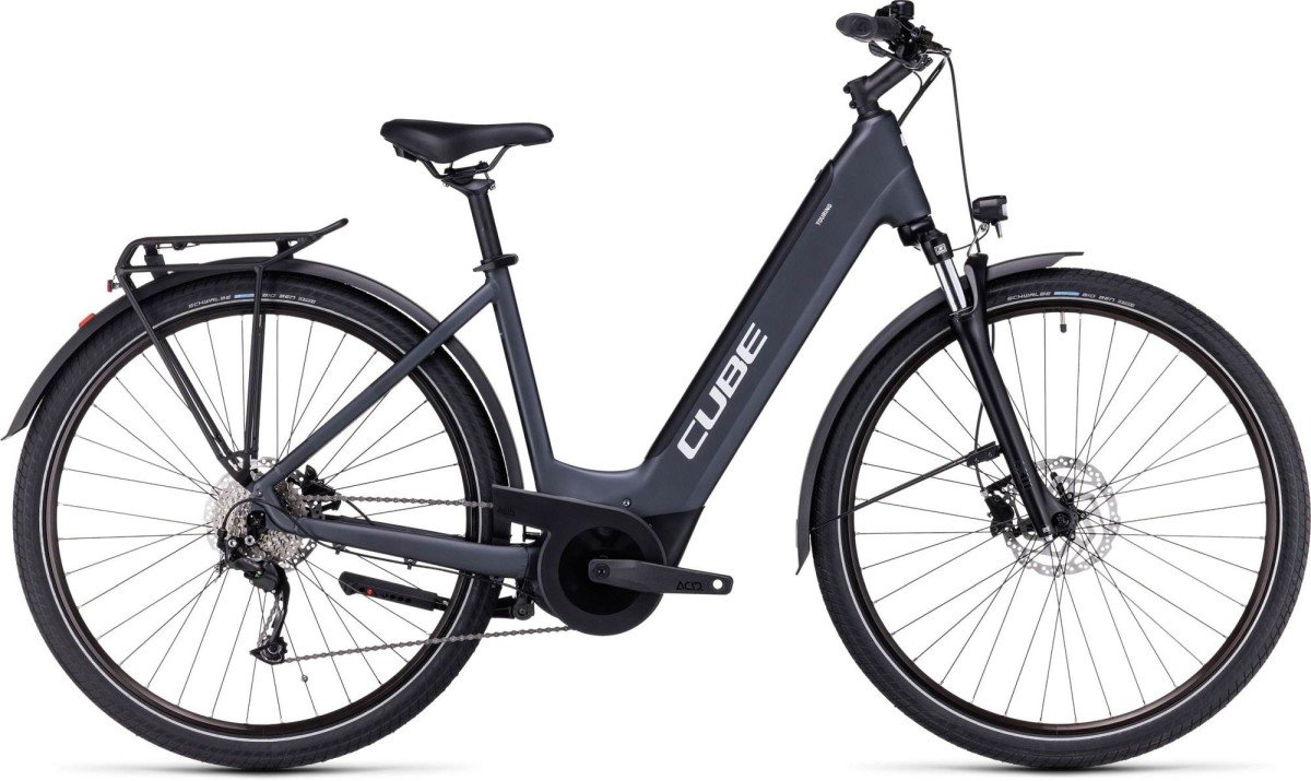 Cube TOURING HYBRID ONE 500 Grey/white Lageinstap - Afbeelding 3